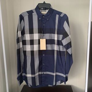 Burberry Brit Check Stretch Poplin Shirt Size S